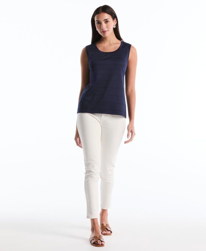 Petite Ottoman Knit Top (Peacoat) 