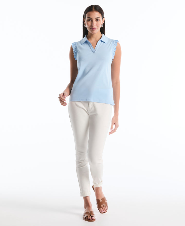 Ruffle Polo (Cerulean) 
