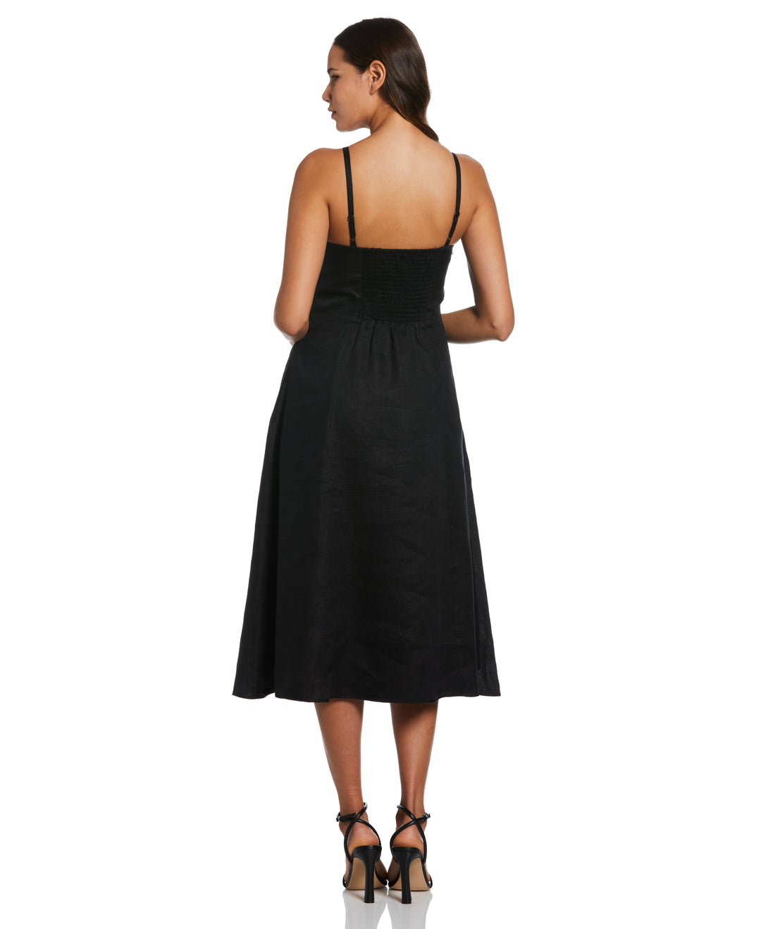 A-Line Linen Dress (Black) 