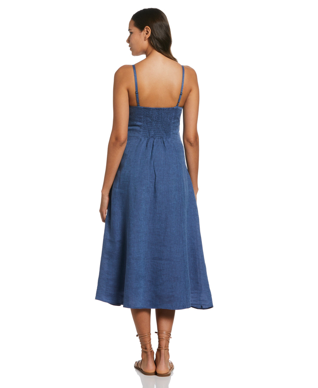 A-Line Linen Dress (Delft) 