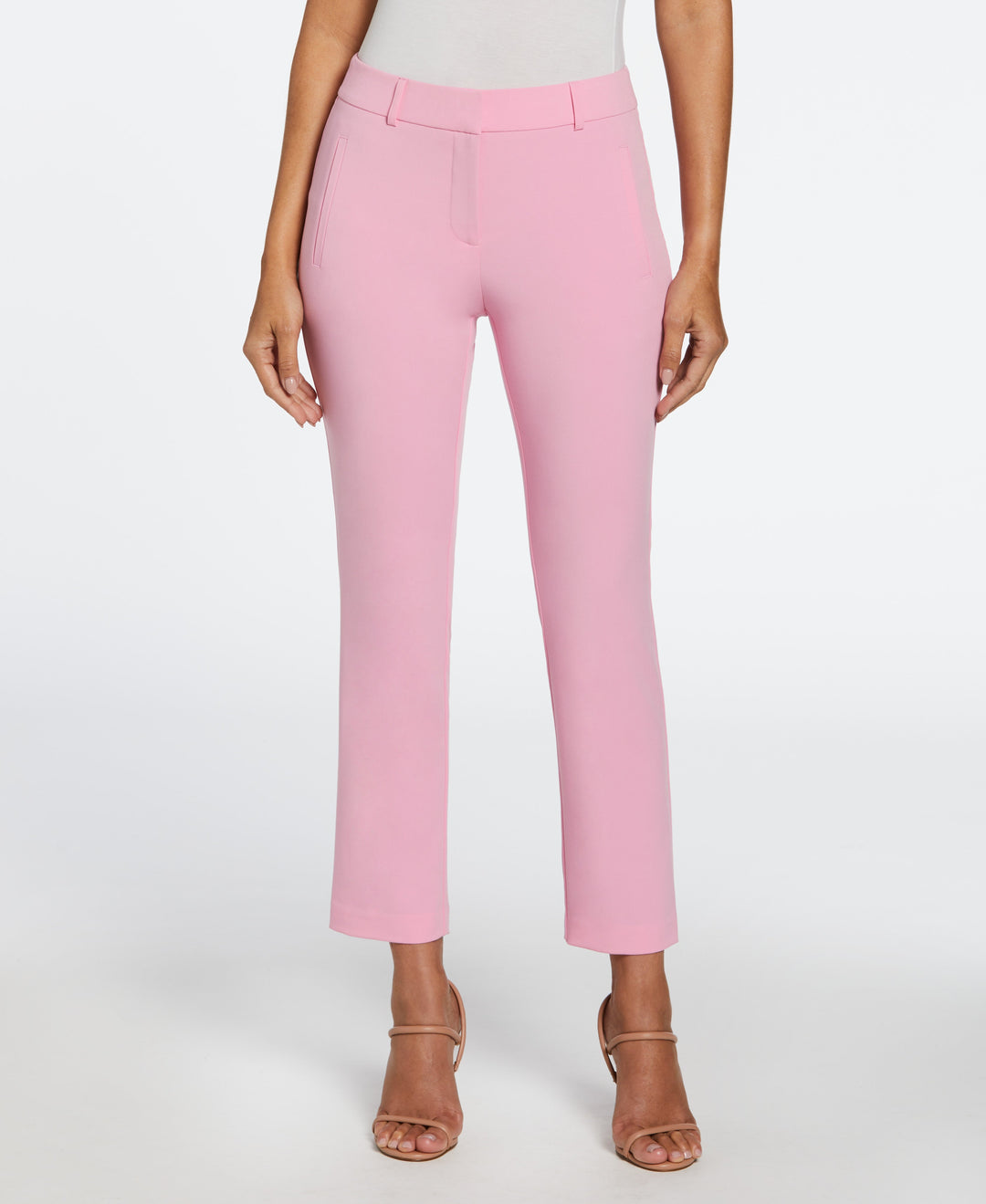 Classic Fit Clean Straight Leg Ankle Pant (Begonia Pink) 