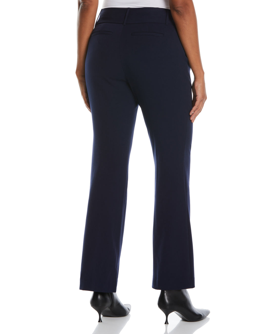GABARDINE BOOTCUT PANT - CURVY FIT (Navy)