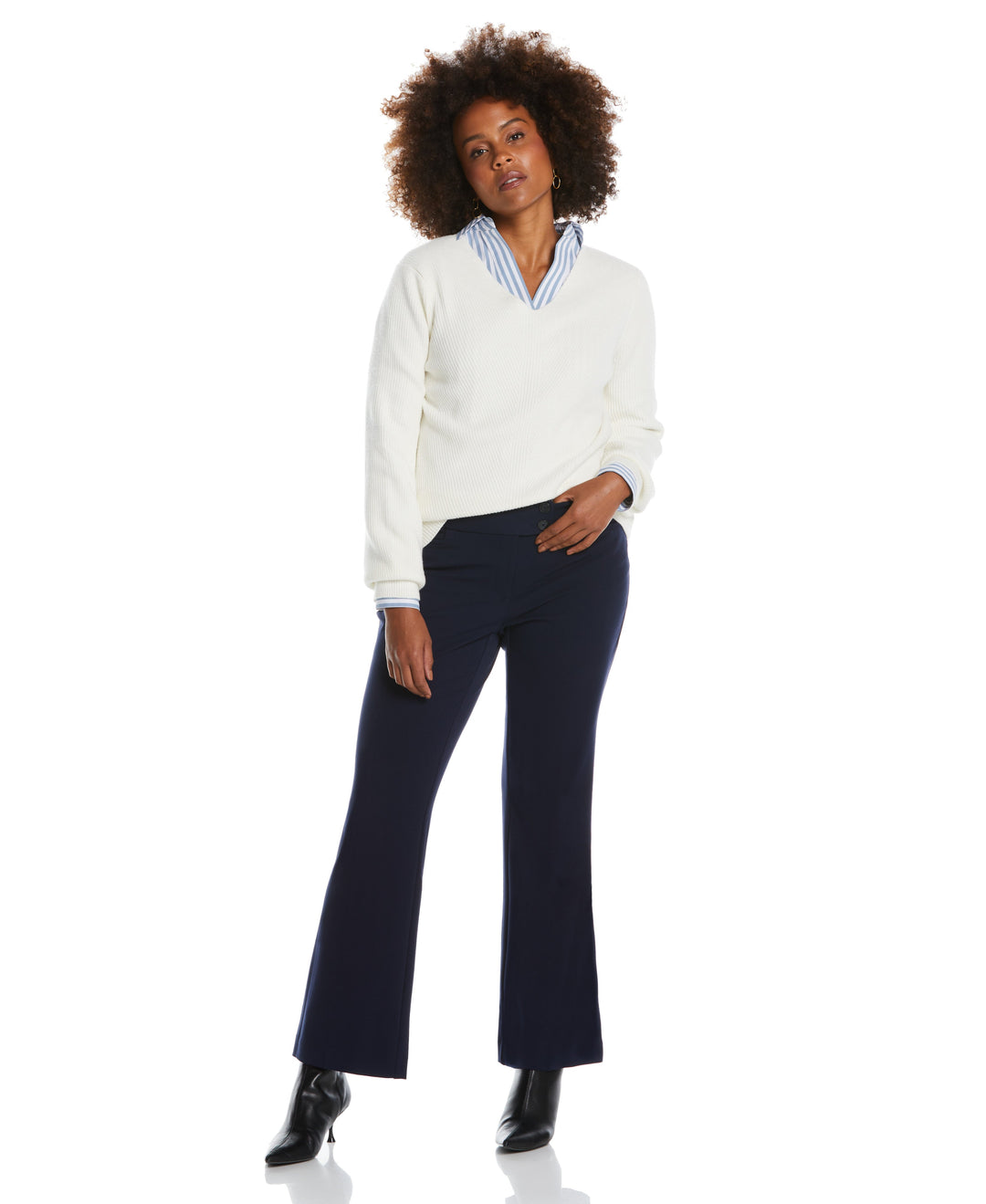 Gabardine Bootcut Pant | Curvy Fit | Regular Sizes Rafaella Gabardine Bootcut Pant | Curvy Fit | Regular Sizes Rafaella
