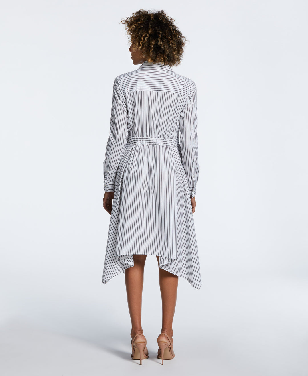 Handkerchief Dress with Chain Belt (Black) 