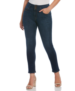 High Rise Skinny Denim Pant (Steel Wash) 