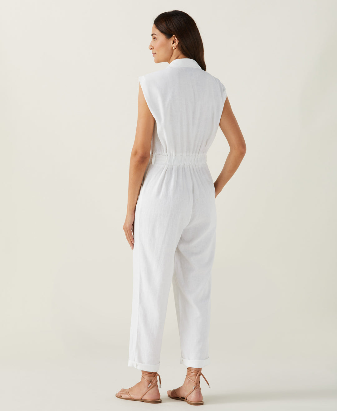 Women's Modern Fit Linen Blend Jumpsuit Rafaella Women's Modern Fit Linen Blend Jumpsuit Rafaella