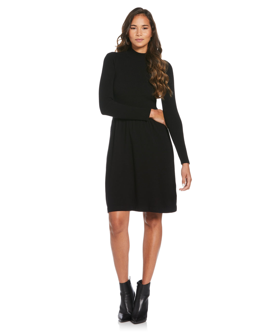 Women's Mock Neck Sweater Dress – Rafaella