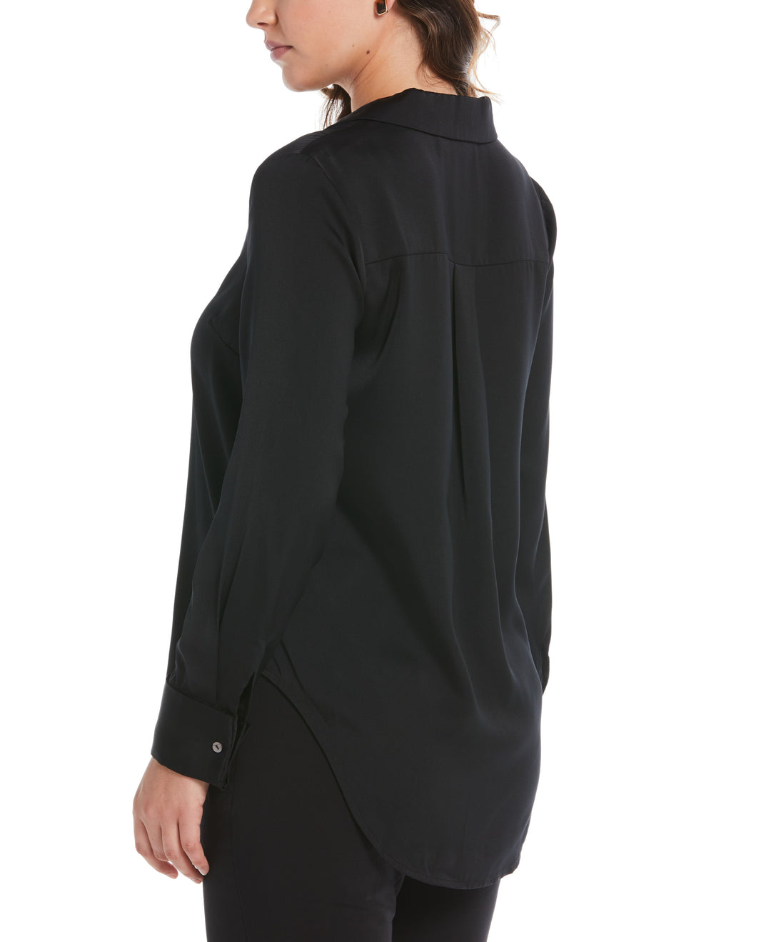 Women's Notch Collar Silk Blouse | Rafaella