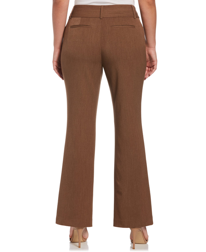 GABARDINE BOOTCUT PANT - CURVY FIT (Coffee Melange) 
