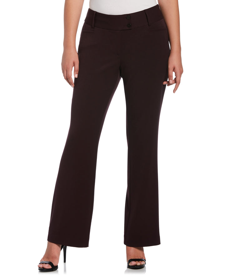 GABARDINE BOOTCUT PANT - CURVY FIT (Vintage Wine) 