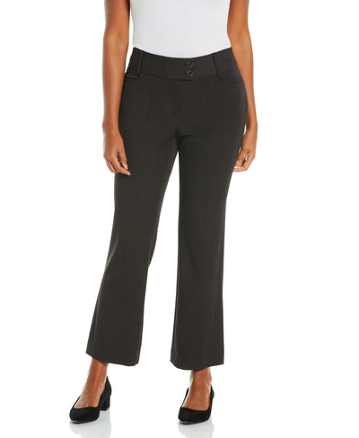 Petite Gabardine Bootcut Pant Short - Curvy Fit (Graphite)