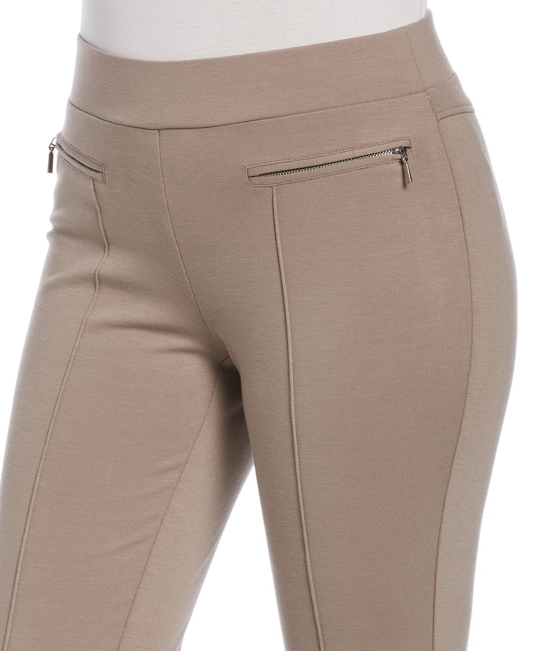 PETITE PONTE KNIT SLIM LEG PANT - COMFORT FIT (Summer Straw) 