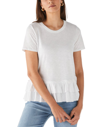 Ruffle Tee (White) 