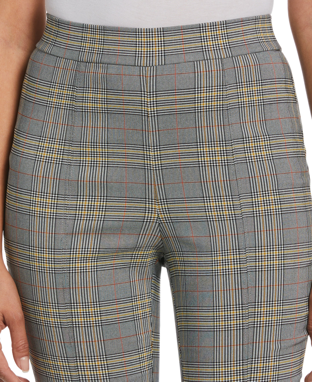 Petite Slit Front Pull-On Pant (Black) 