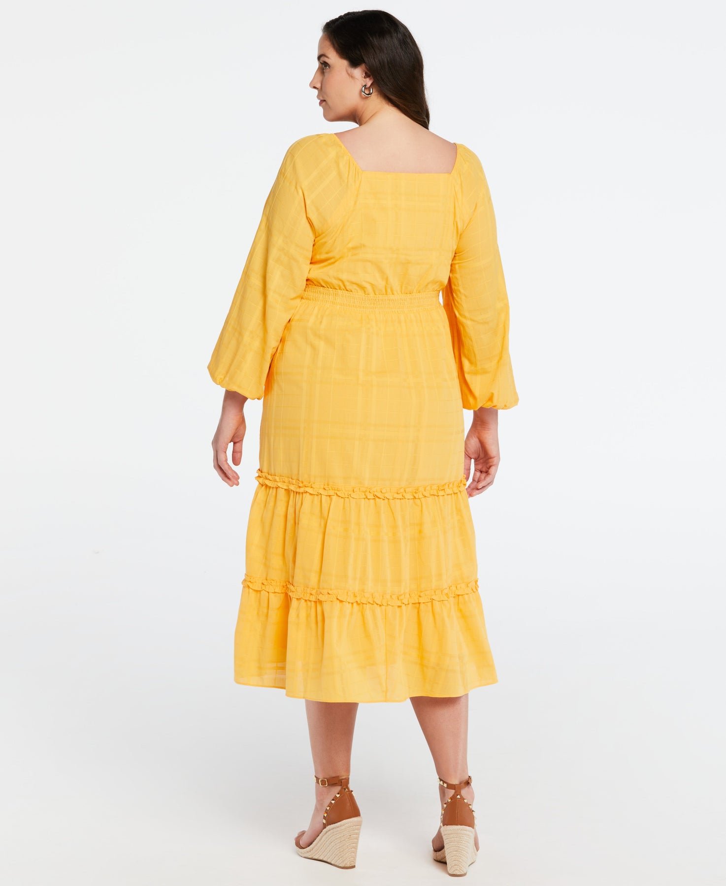 plus size flare sleeve dress AOMEIDRESS Long Flare Sleeve Cut Out Church Plus Size Gowns for Women –  AOMEI DRESS main image 0