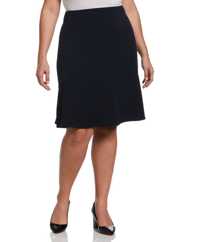 A Line Flounce Skirt (Navy) 