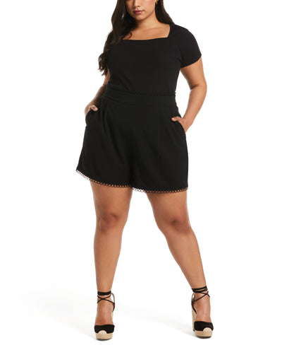 Classic Fit Short with Loop Trim (Black) 