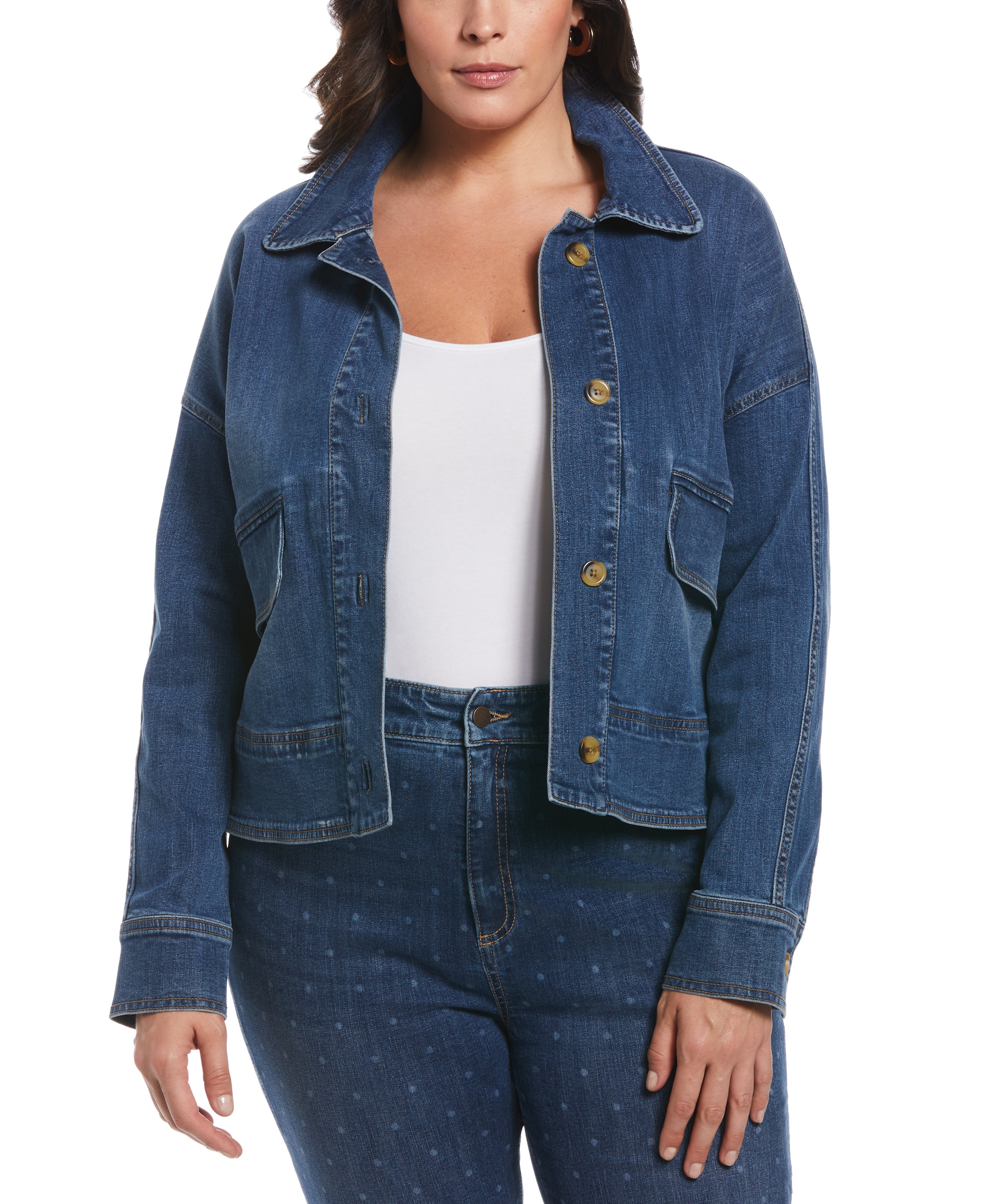 Women's Modern Fit Oversized Denim Jacket – Rafaella