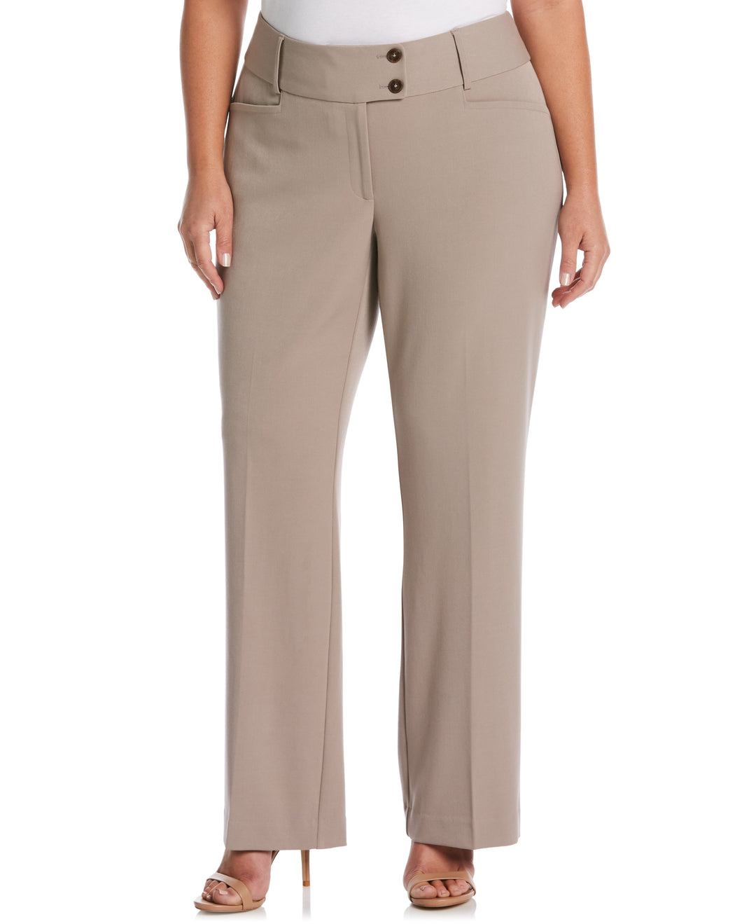 GABARDINE BOOTCUT PANT - CURVY FIT (Summer Straw) 