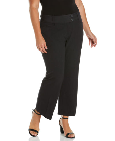 Plus Size Gabardine Bootcut Pant Short - Curvy Fit (Graphite)