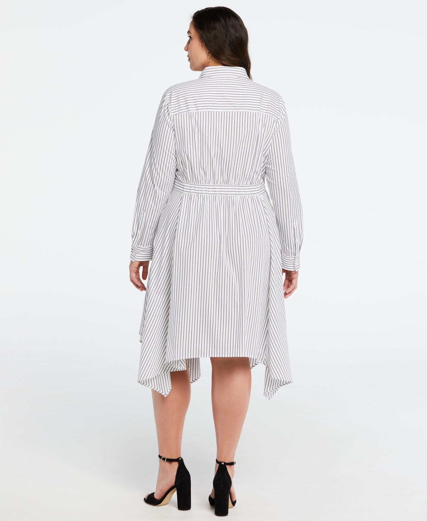 Ella Rafaella Plus Size Handkerchief Dress With Chain Belt - Black - Size 3X Ella Rafaella Plus Size Handkerchief Dress With Chain Belt - Black - Size 3X