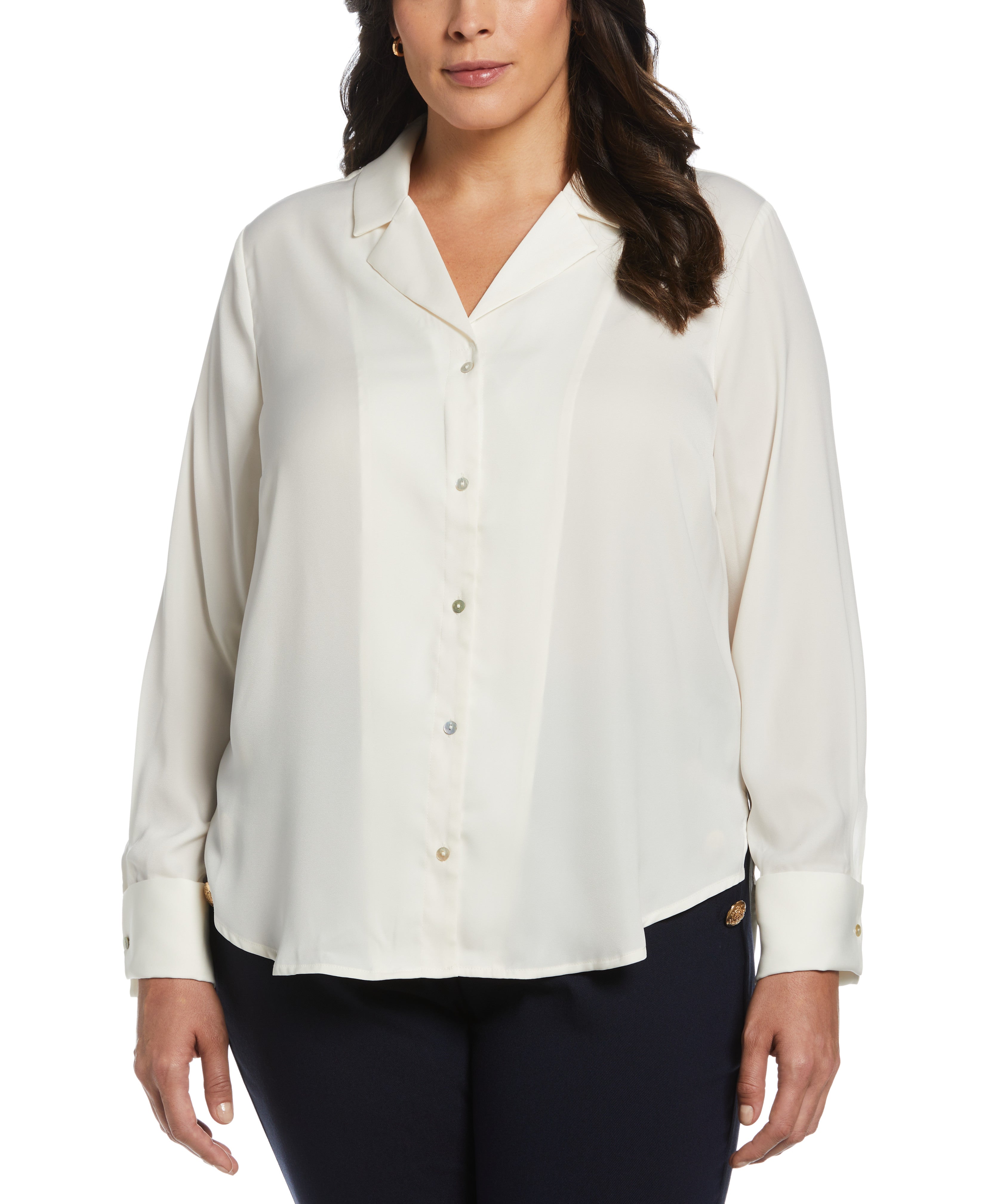 シャツ/ブラウス(長袖/七分) Crayme, Big Collars Blouse OLUN ブラウス シャツ big collar blouse/ビックカラーブラウス