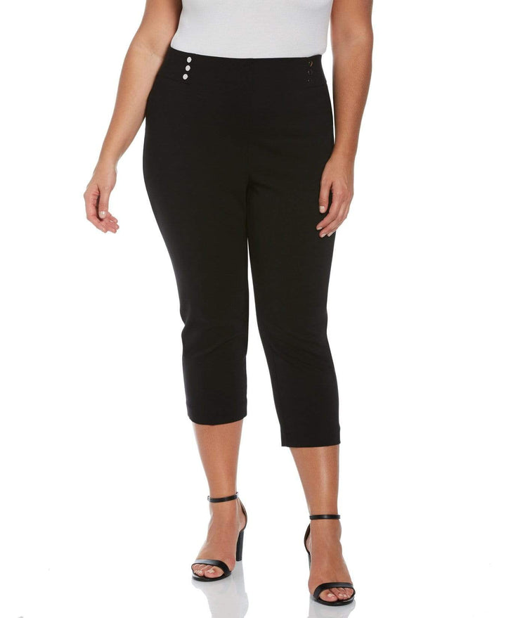Plus Size Pull On Capri Pant Comfort Fit Rafaella