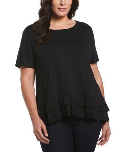 Ruffle Tee (Black) 