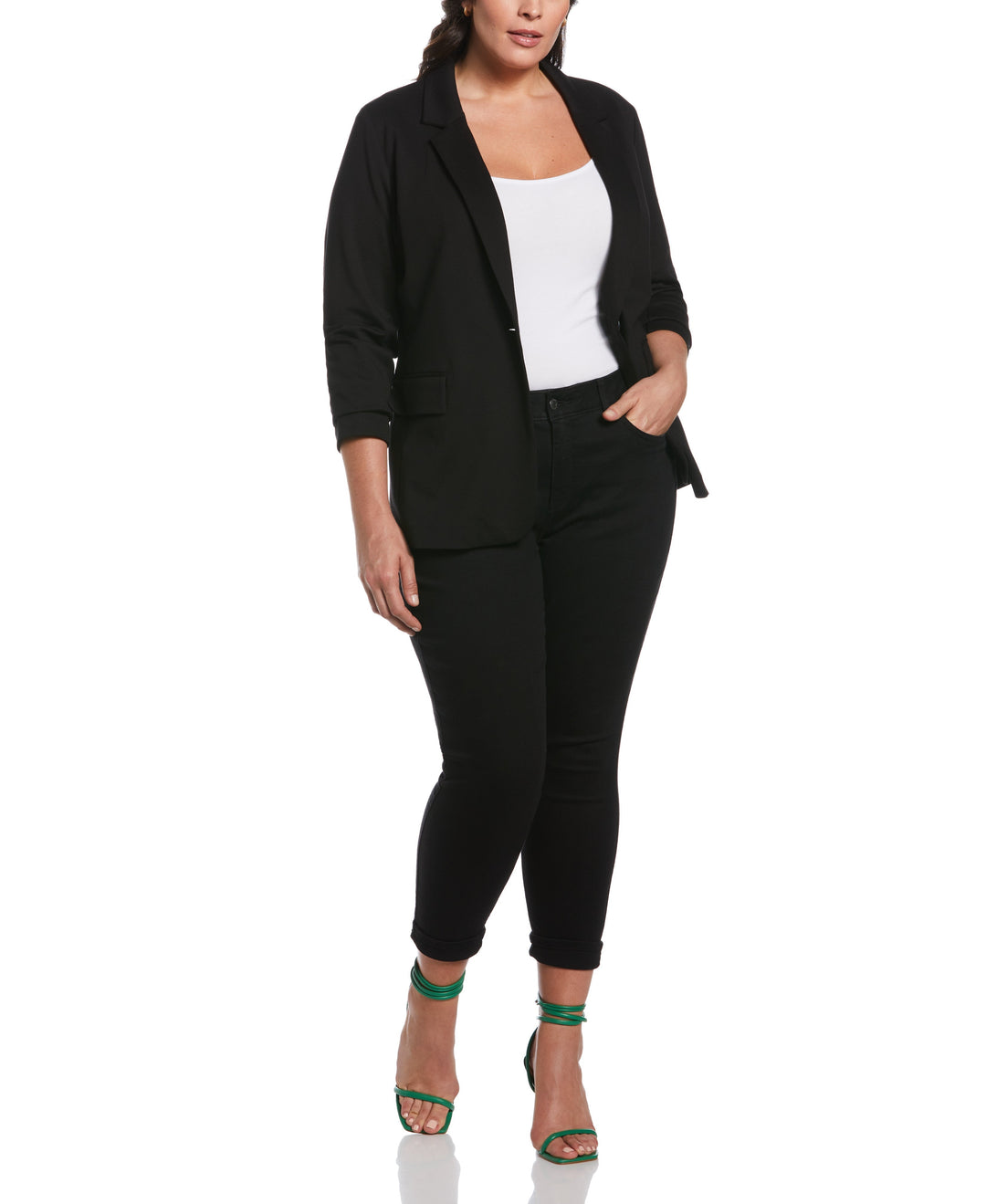 Single Breasted Blazer (Black) 