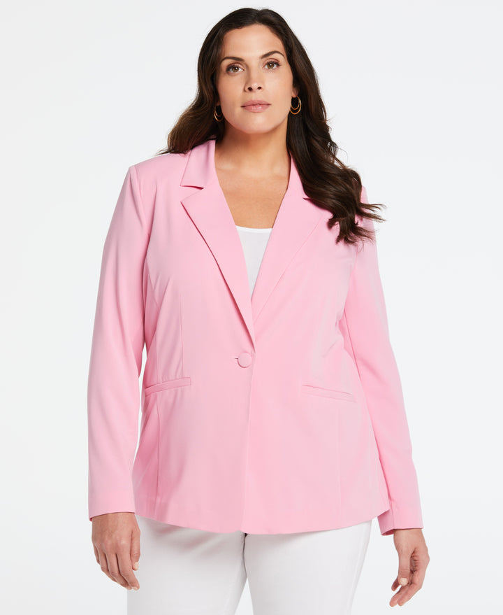 plus size pink blazer