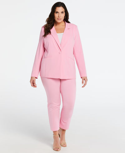 Plus Size Begonia Pink Suit-Set-Rafaella-Sportswear