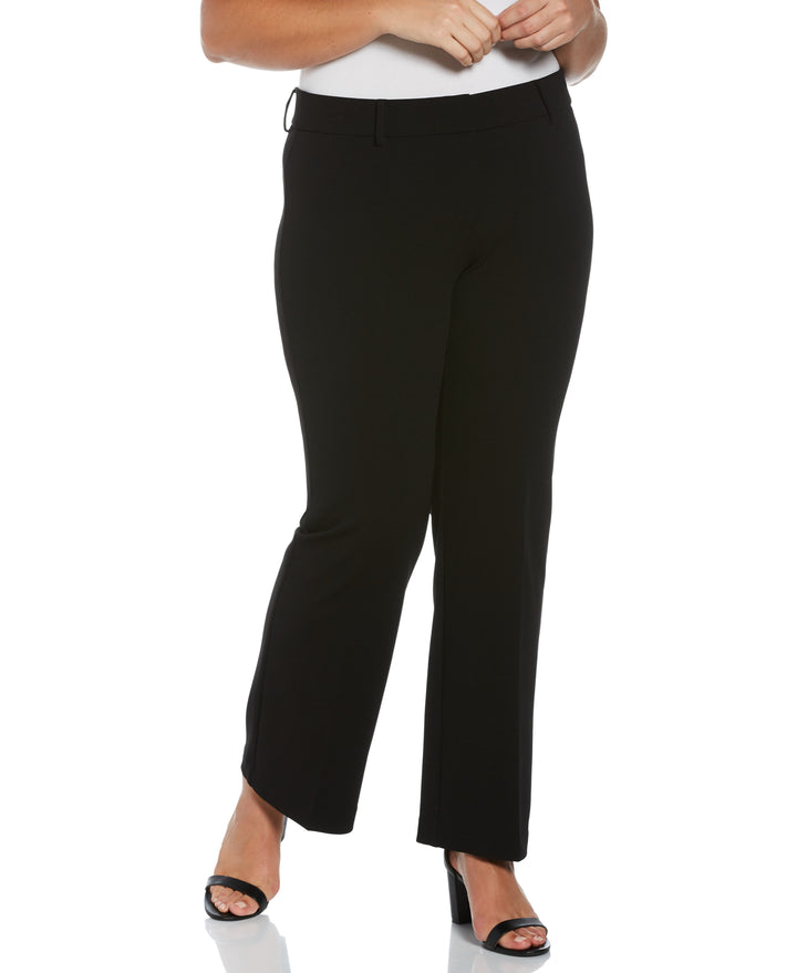 PLUS SIZE STRETCH CREPE PANT - CLASSIC FIT (Black) 