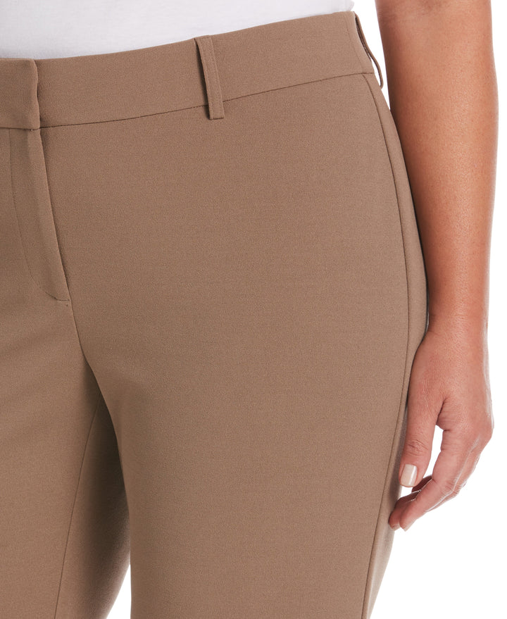 PLUS SIZE STRETCH CREPE PANT - CLASSIC FIT (Fossil) 