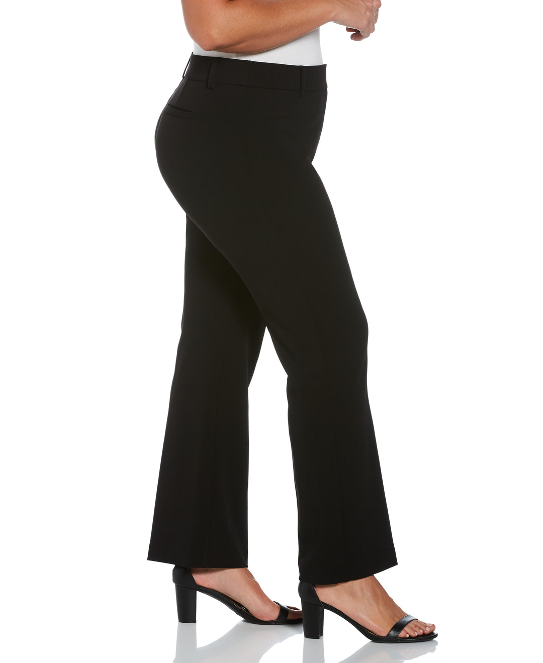 PLUS SIZE STRETCH CREPE PANT - CLASSIC FIT (Black) 
