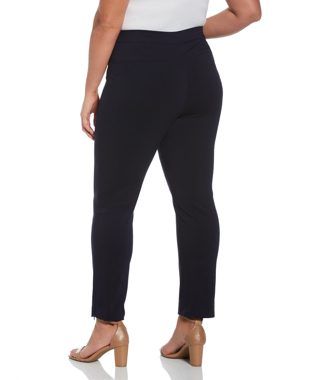 Plus Size Pull-On Slim Leg Pant - Comfort Fit (Navy)
