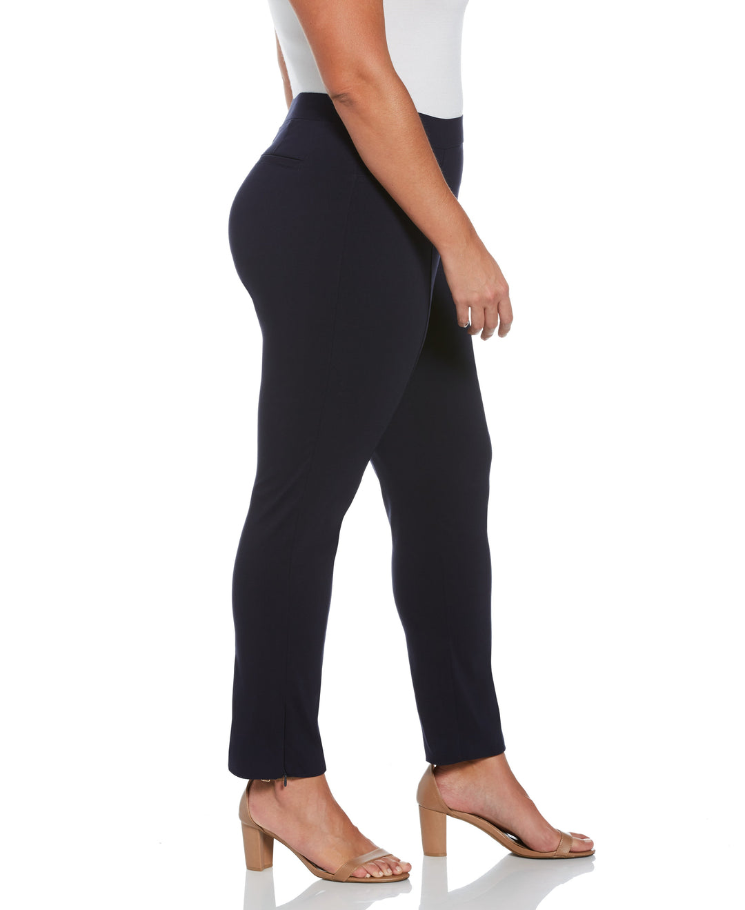 Plus Size Stretch Slim Leg Front Seam Pant - Comfort Fit | Rafaella