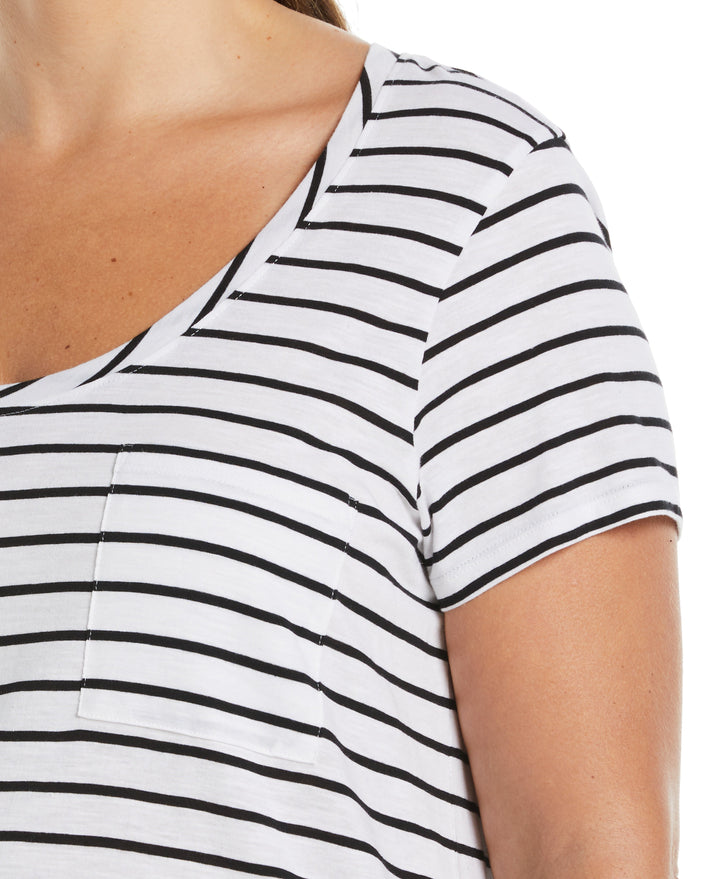Stripe Slub Tee (White) 