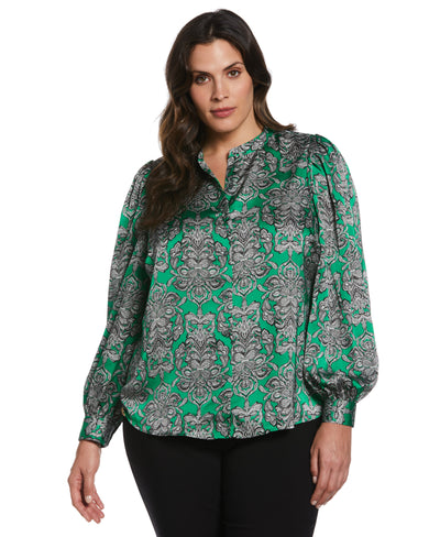 Tapestry Print Blouse (Fern Green) 