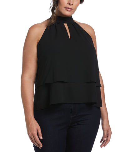 Tiered Halter Top (Black) 