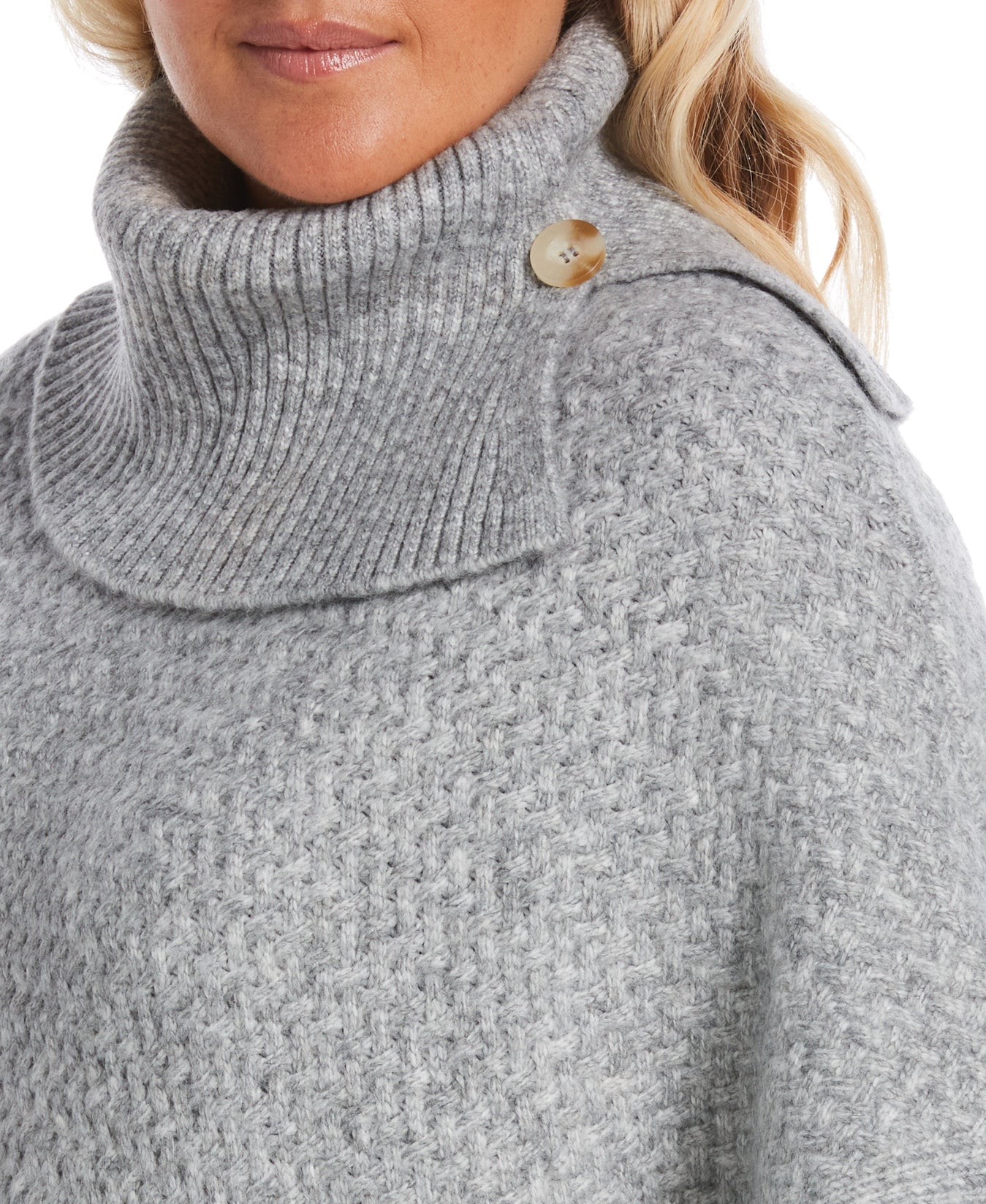 Women's Turtleneck Poncho Sweater | Plus Size | Rafaella