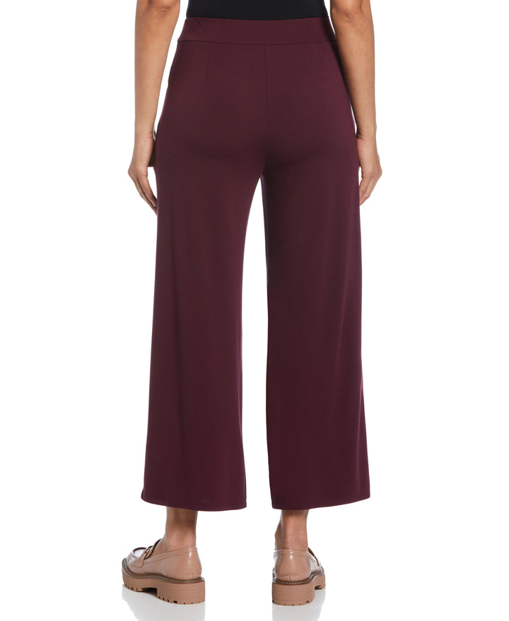 Ponte Knit Pull-On Crop Pant (Winetasting) 