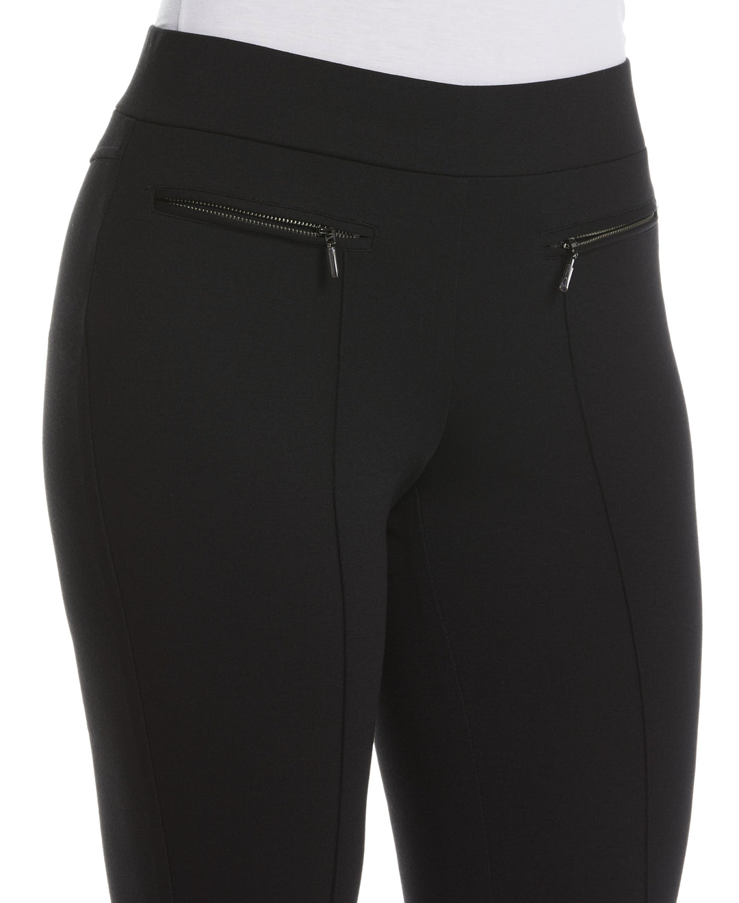 PONTE KNIT SLIM LEG PANT - COMFORT FIT (Black) 