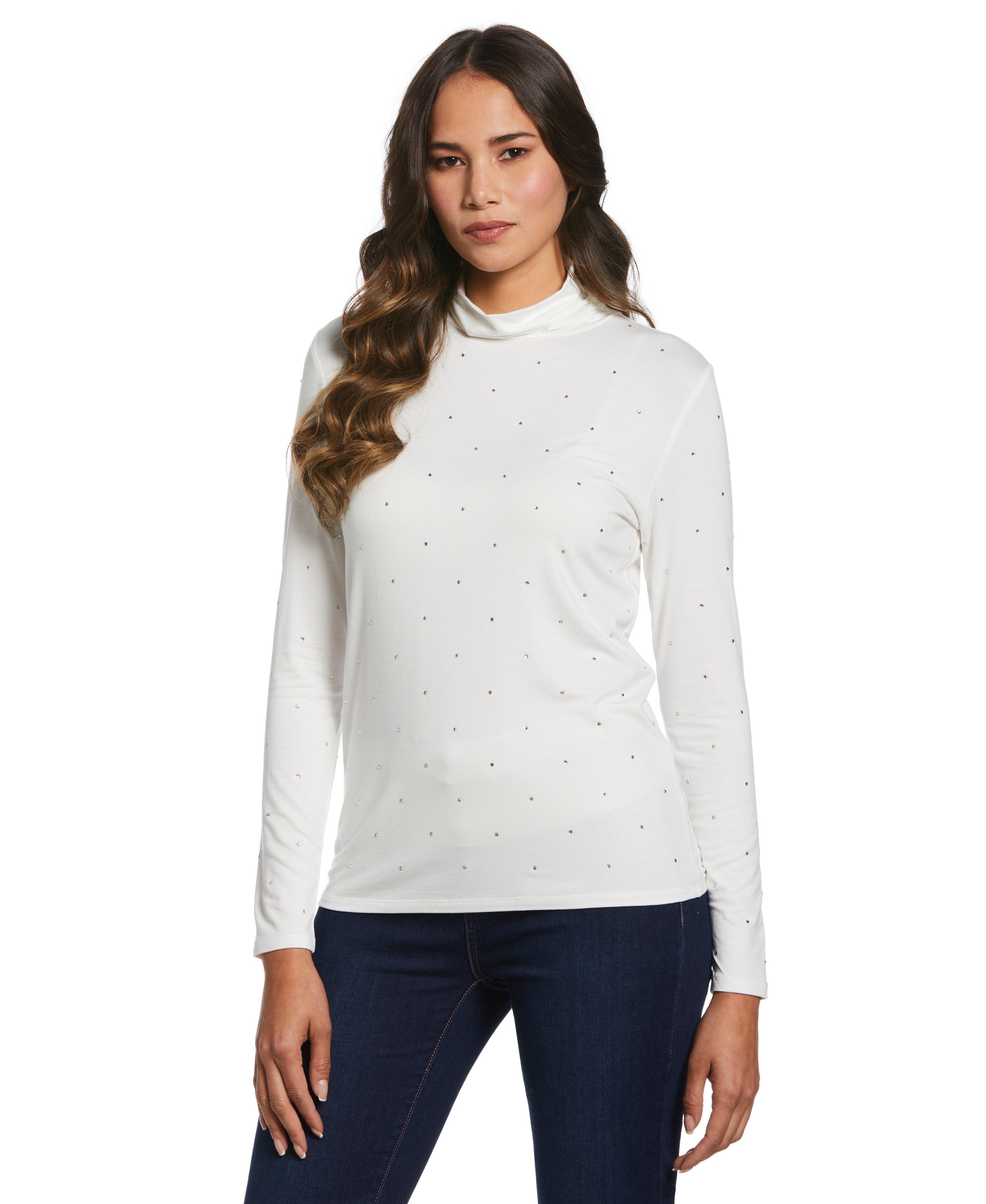 ニット/セーター Crystal Embellished Turtleneck Knit Top Embellished Turtleneck Sweater | White House Black Market