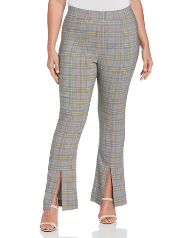 Slit Front Pull-On Pant (Black) 