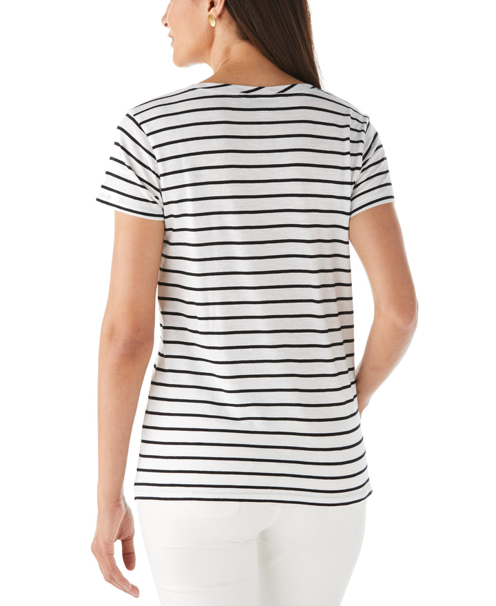 Stripe Slub Tee (White) 