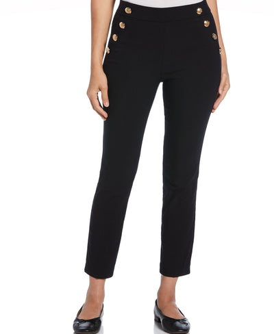 Supreme Stretch Twill Slim Pull-On Ankle Pant (Black)