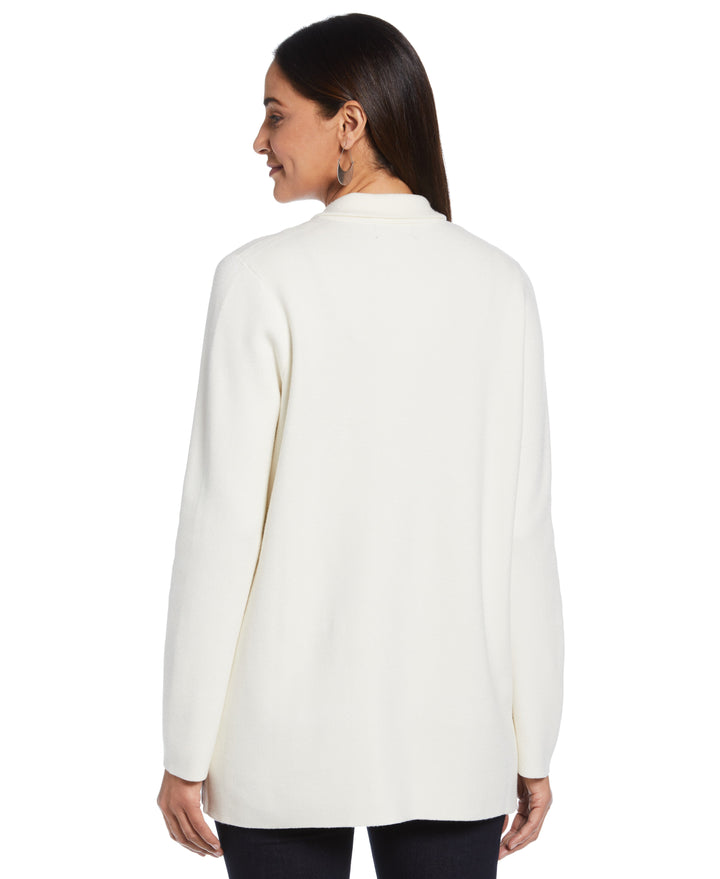 Sweater Knit Blazer (Whisper White) 