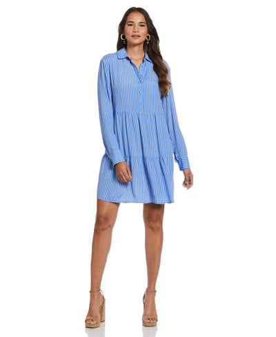 Tiered Popover Dress (Cornflower Bl) 